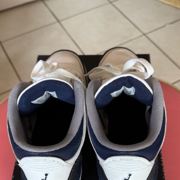 Nike Air Jordan 3 Retro GS Midnight Navy Youth Sneakers Sz 6.5 Y - Picture 7 of 11